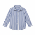 Boys Striped Button-Down Shirt with classic vertical stripes