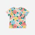 Girls Floral Print Tee with vibrant flower pattern