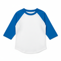 Boys Raglan Baseball Shirt with white body and contrasting colored sleeves