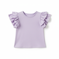 Girls Ruffle Sleeve Top in pastel color with cute ruffled sleeves